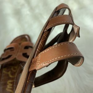 Sam Edelman Bay Slide,Brown Leather, Size 9